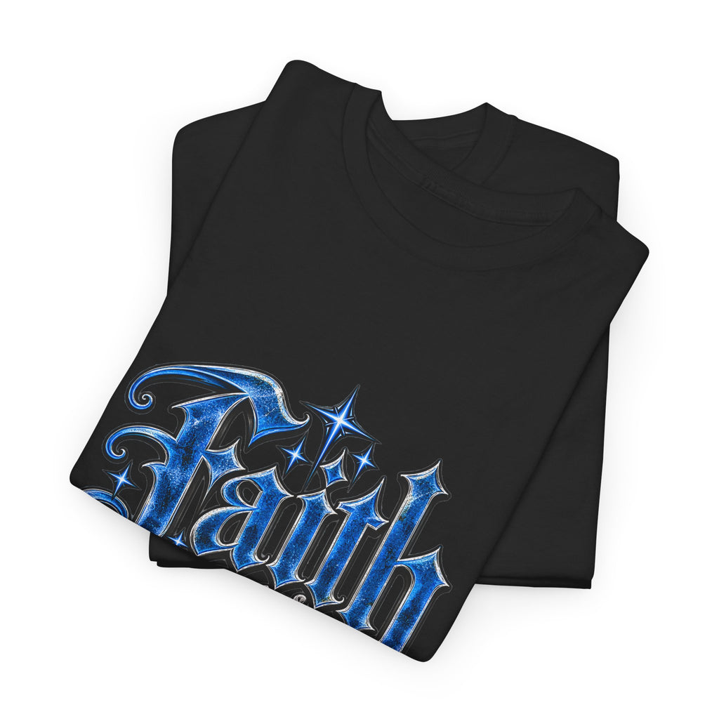 Faith Over Fear T-Shirt — Gothic Script Inspirational Tee
