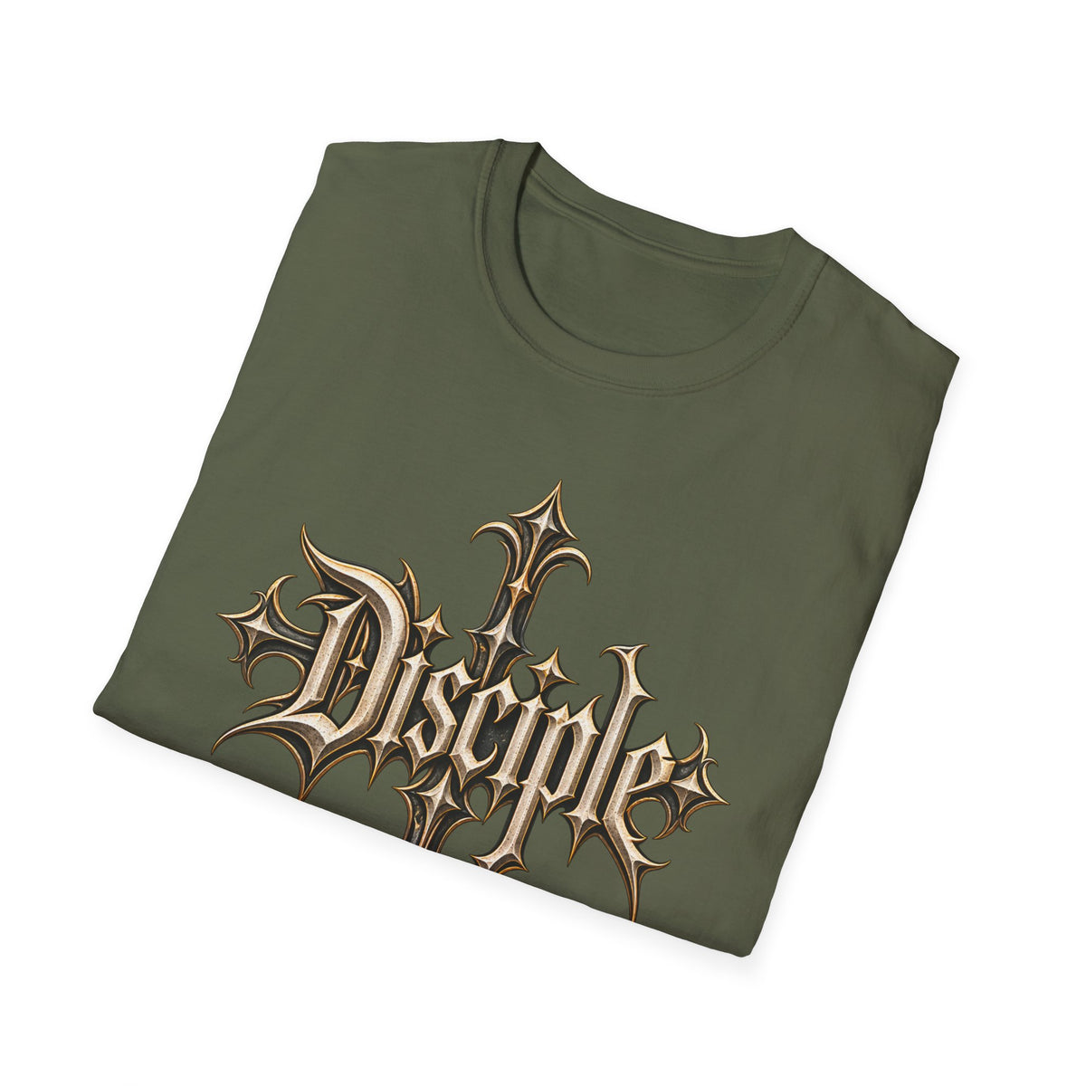 Disciple Cross T‑Shirt — Gothic Metal Religious Graphic Tee