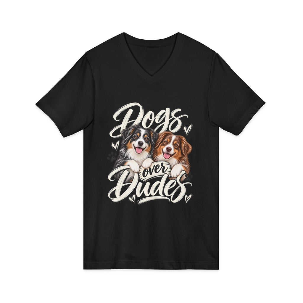 Dogs Over Dudes V-Neck Tee