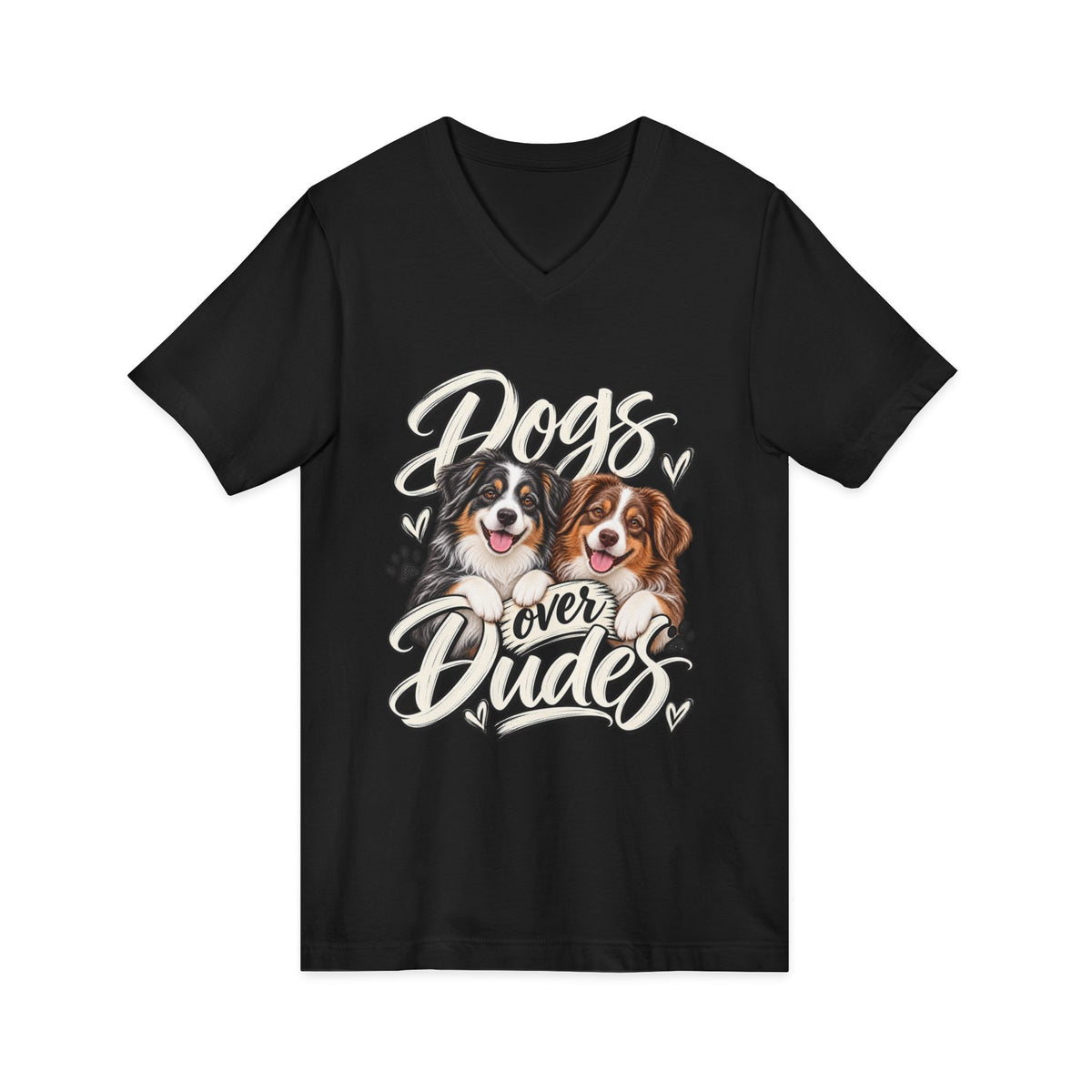 Dogs Over Dudes V-Neck Tee