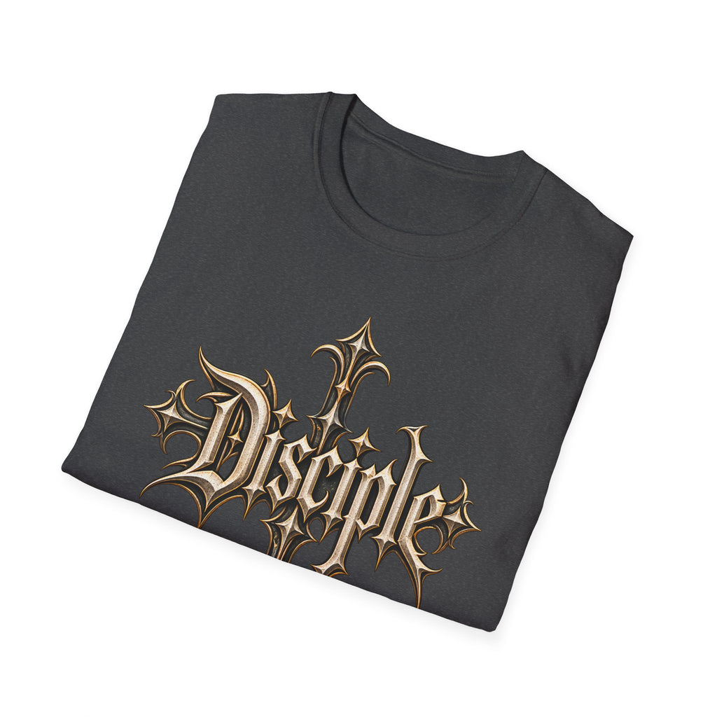 Disciple Cross T‑Shirt — Gothic Metal Religious Graphic Tee