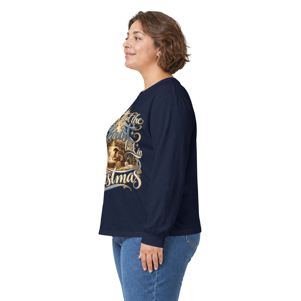 Let's put the Christ back in Christmas Long Sleeve Tee