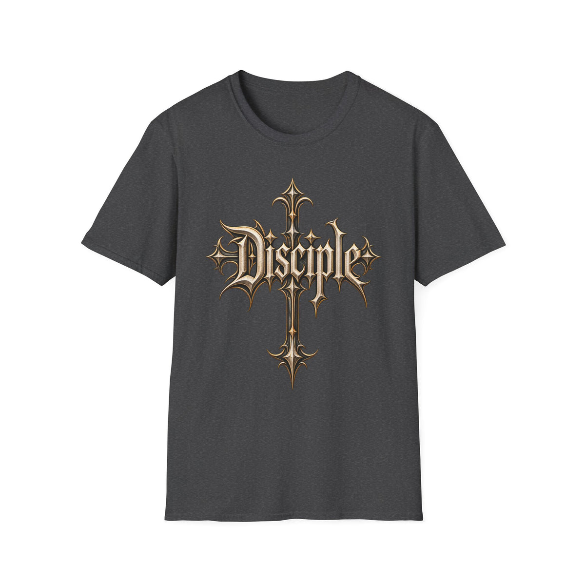 Disciple Cross T‑Shirt — Gothic Metal Religious Graphic Tee