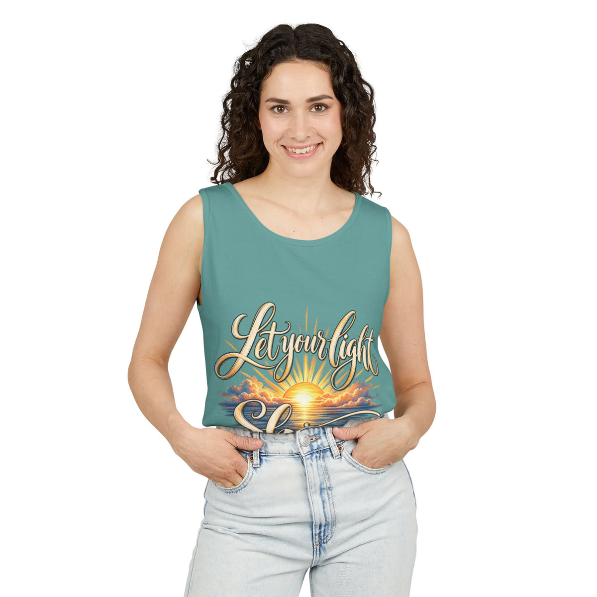 Let Your Light Shine Inspirational Sunset Tank Top