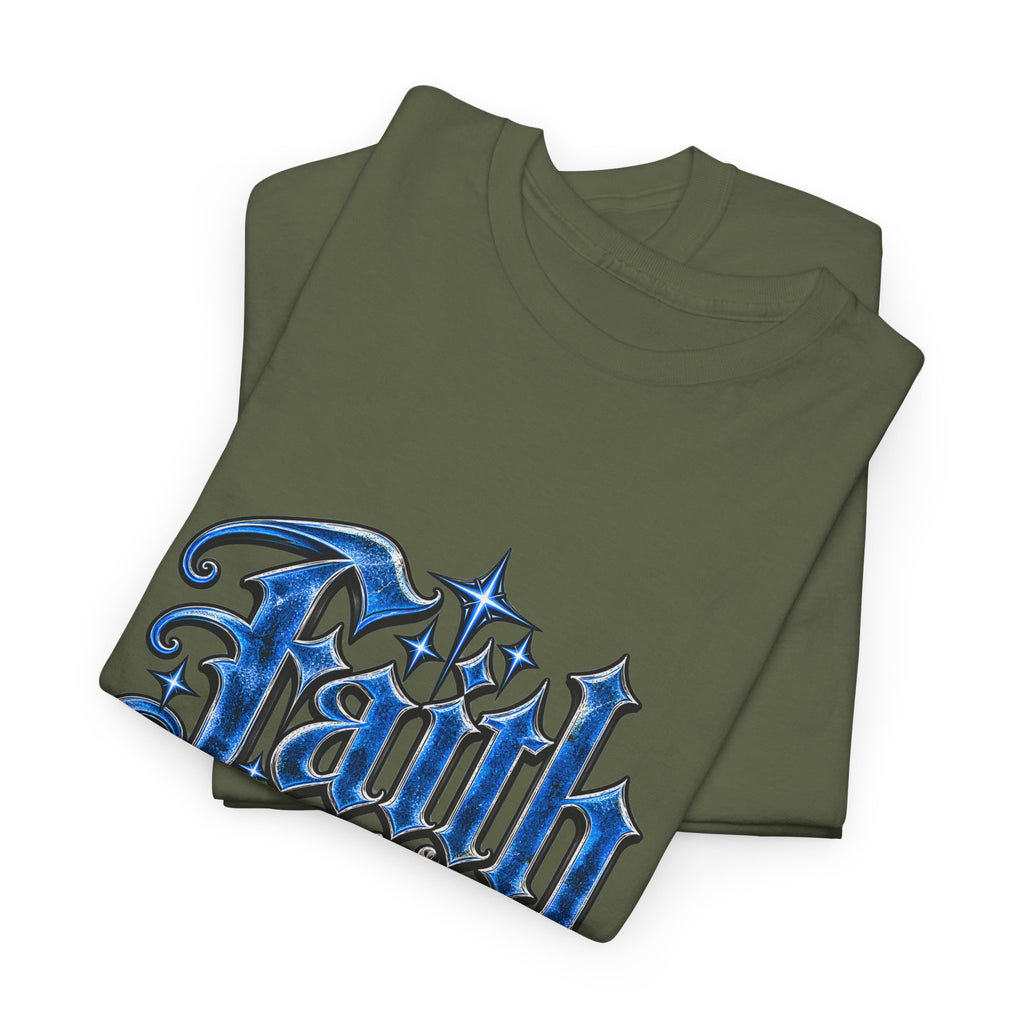 Faith Over Fear T-Shirt — Gothic Script Inspirational Tee
