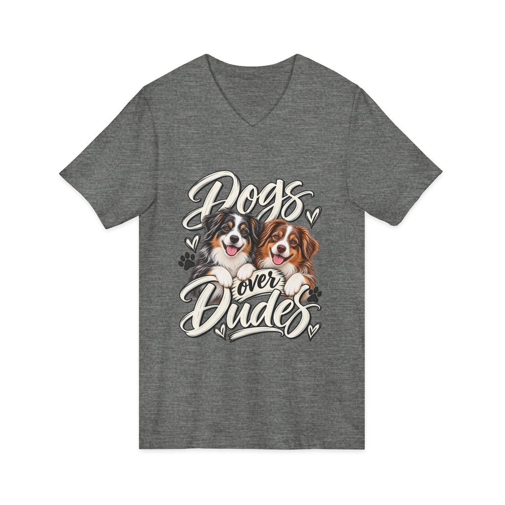 Dogs Over Dudes V-Neck Tee