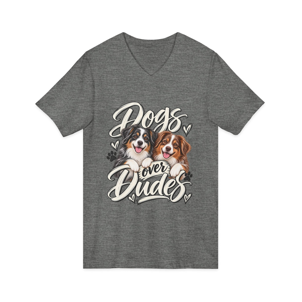 Dogs Over Dudes V-Neck Tee