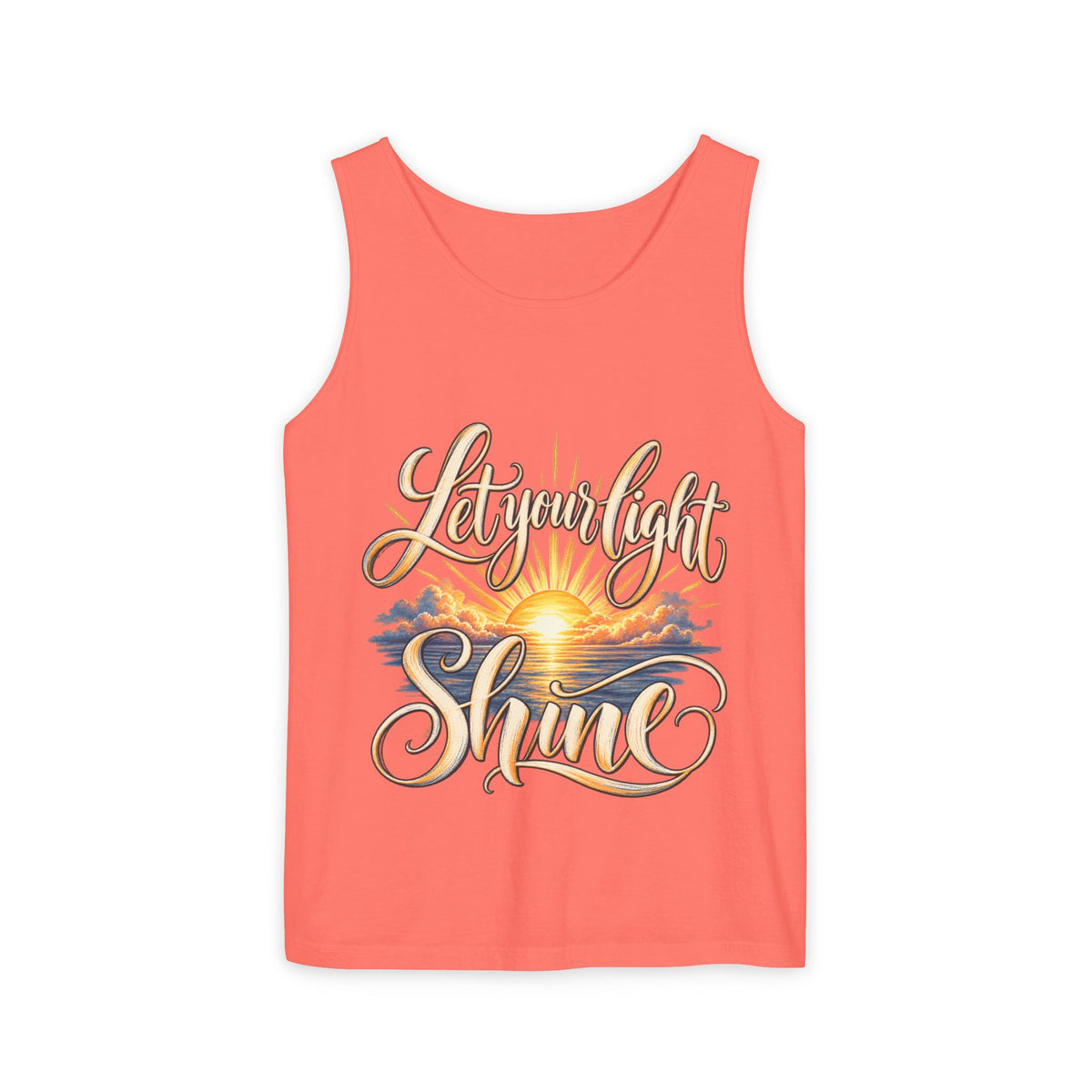 Let Your Light Shine Inspirational Sunset Tank Top