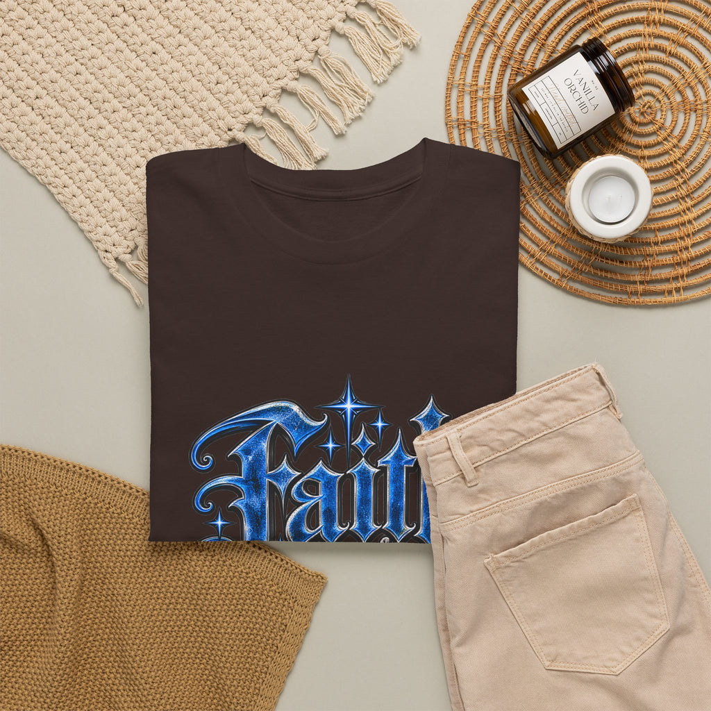 Faith Over Fear T-Shirt — Gothic Script Inspirational Tee