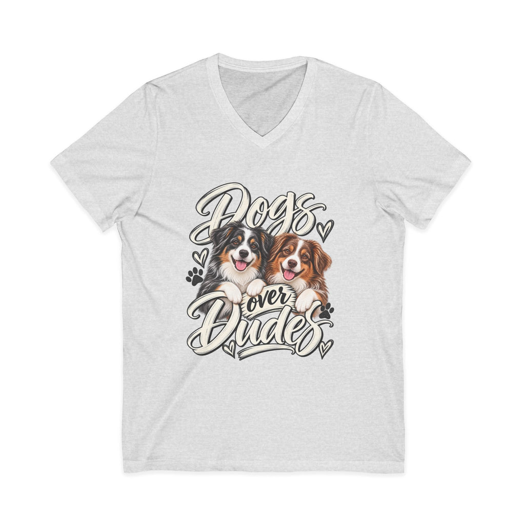 Dogs Over Dudes V-Neck Tee