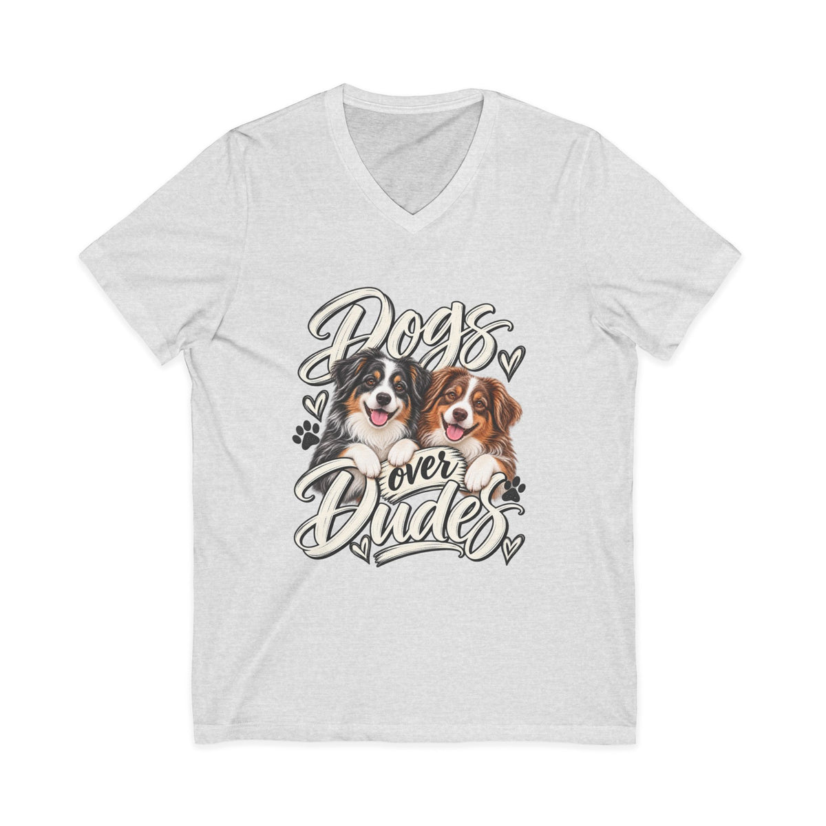 Dogs Over Dudes V-Neck Tee