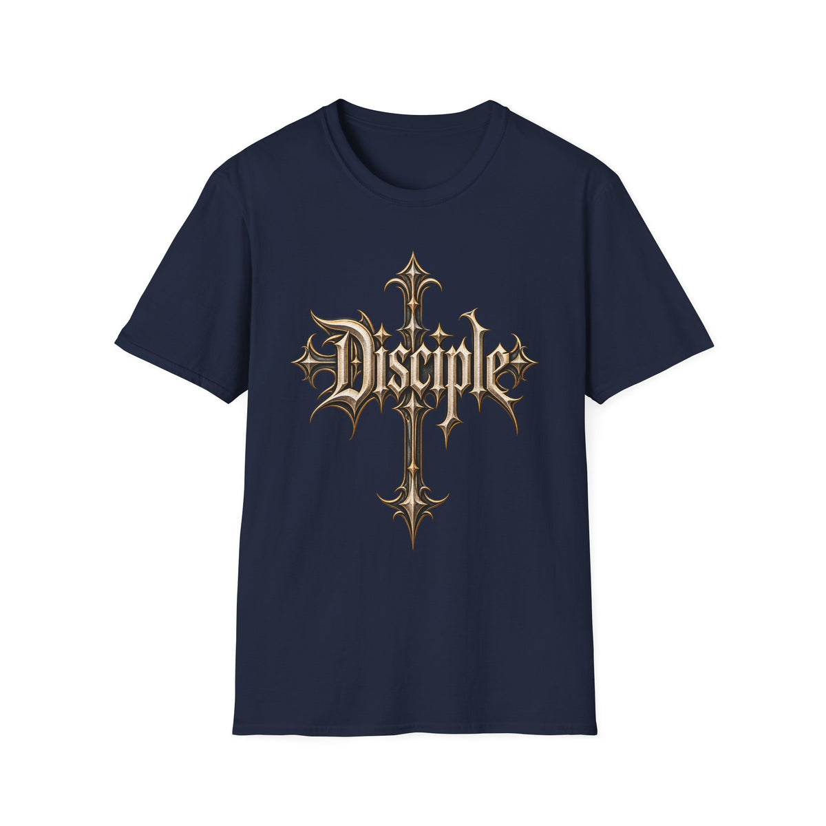 Disciple Cross T‑Shirt — Gothic Metal Religious Graphic Tee