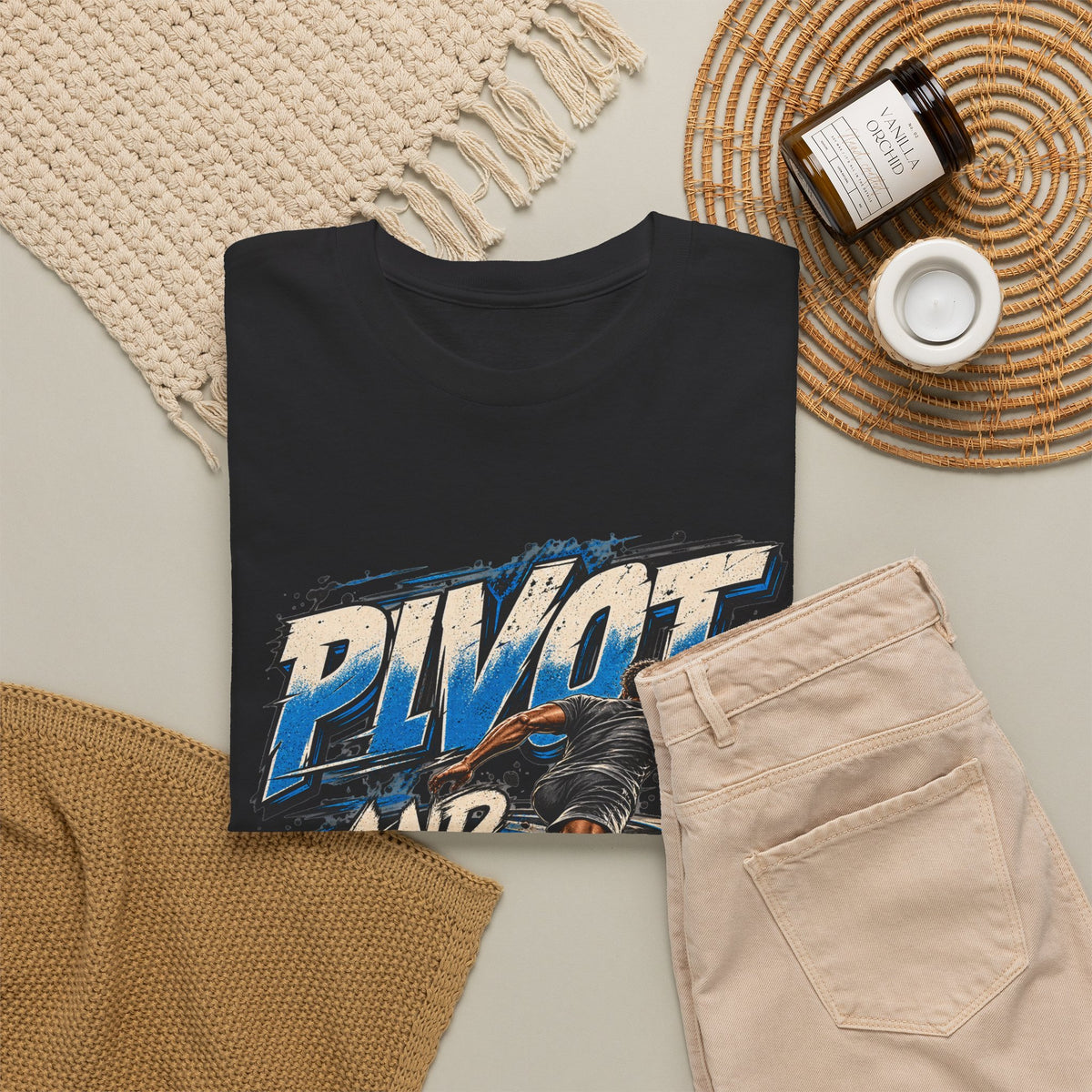 Pivot and Adjust Motorcycle Tee - Rider Stunt Graphic T-Shirt