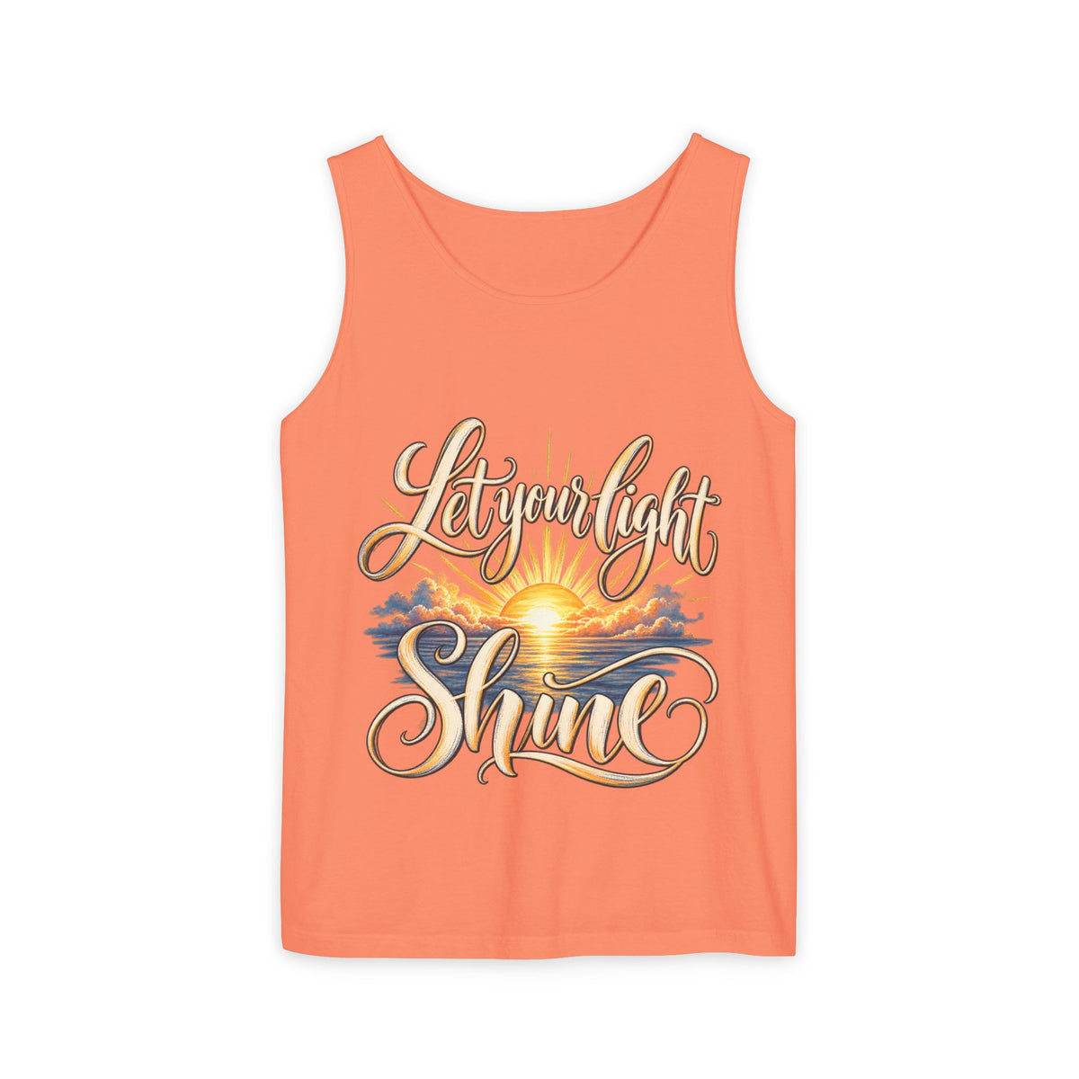 Let Your Light Shine Inspirational Sunset Tank Top