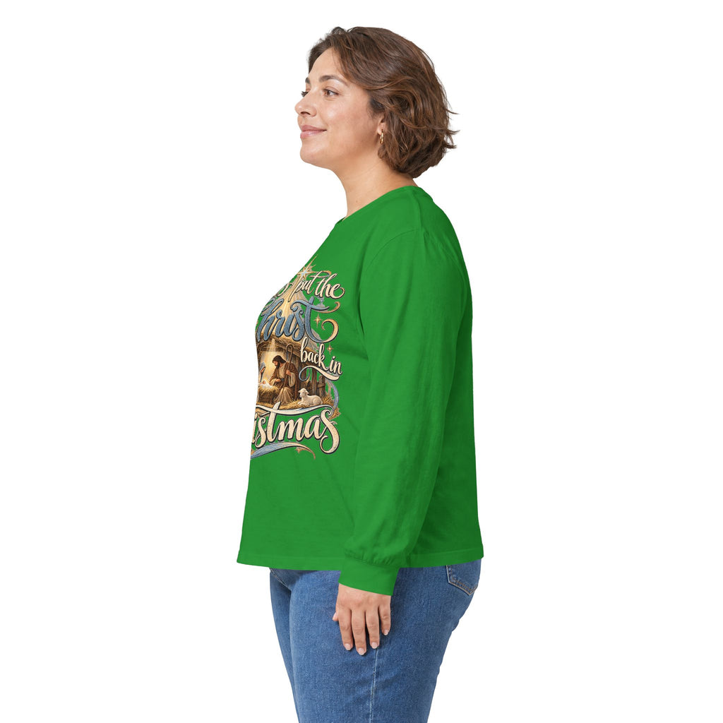 Let's put the Christ back in Christmas Long Sleeve Tee