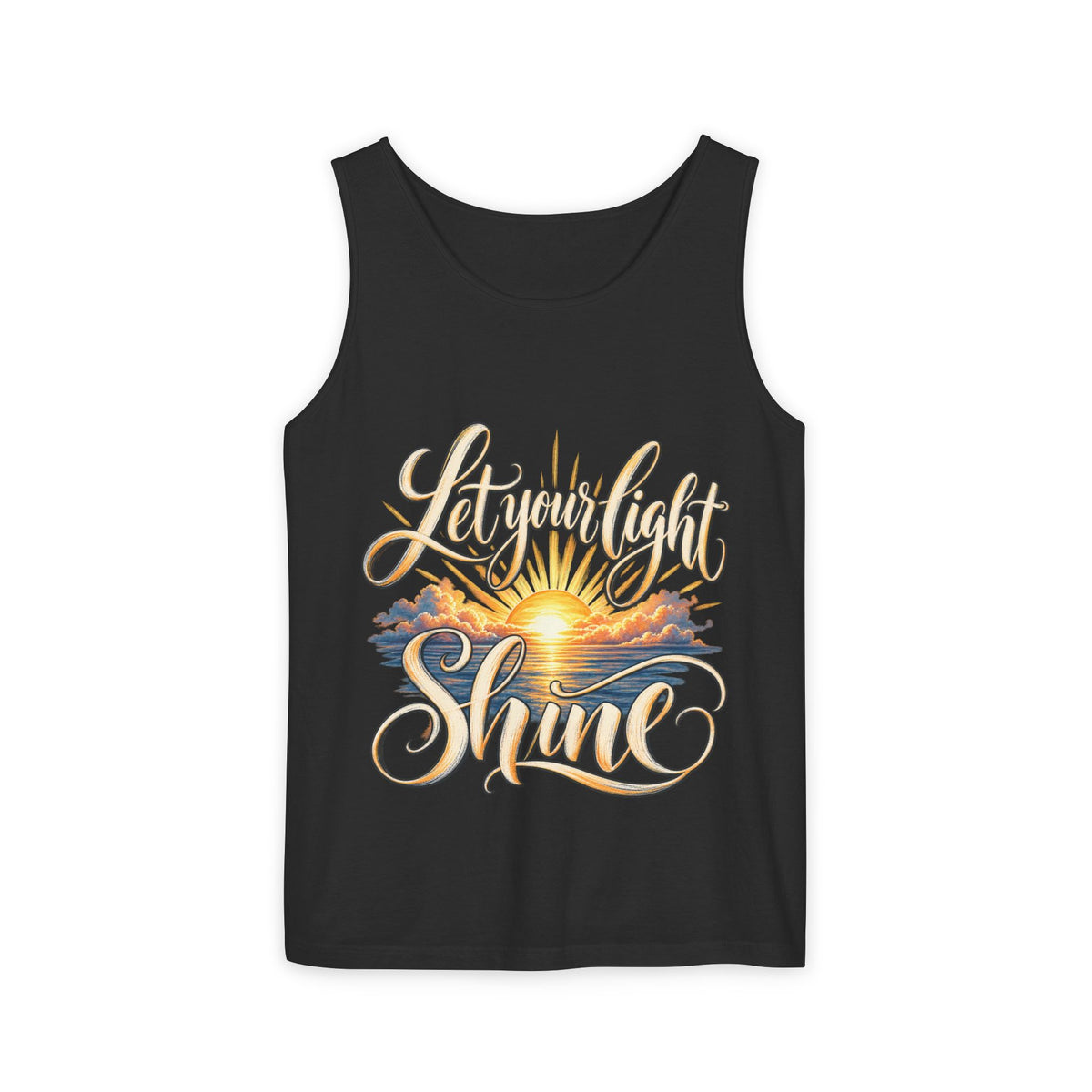Let Your Light Shine Inspirational Sunset Tank Top