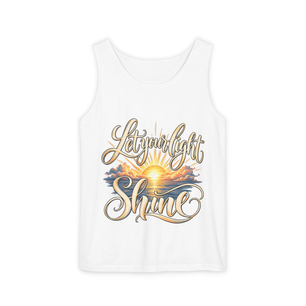 Let Your Light Shine Inspirational Sunset Tank Top