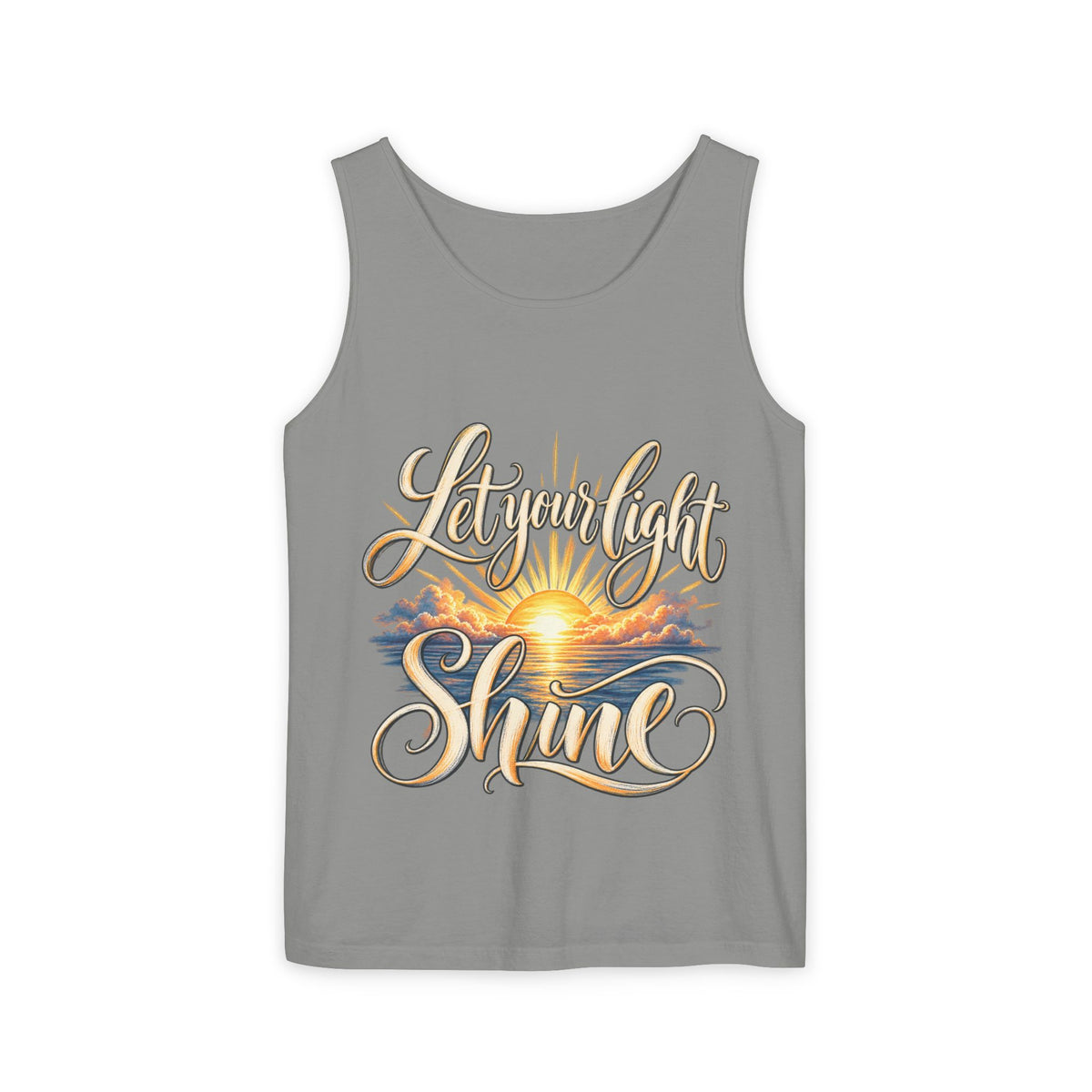 Let Your Light Shine Inspirational Sunset Tank Top