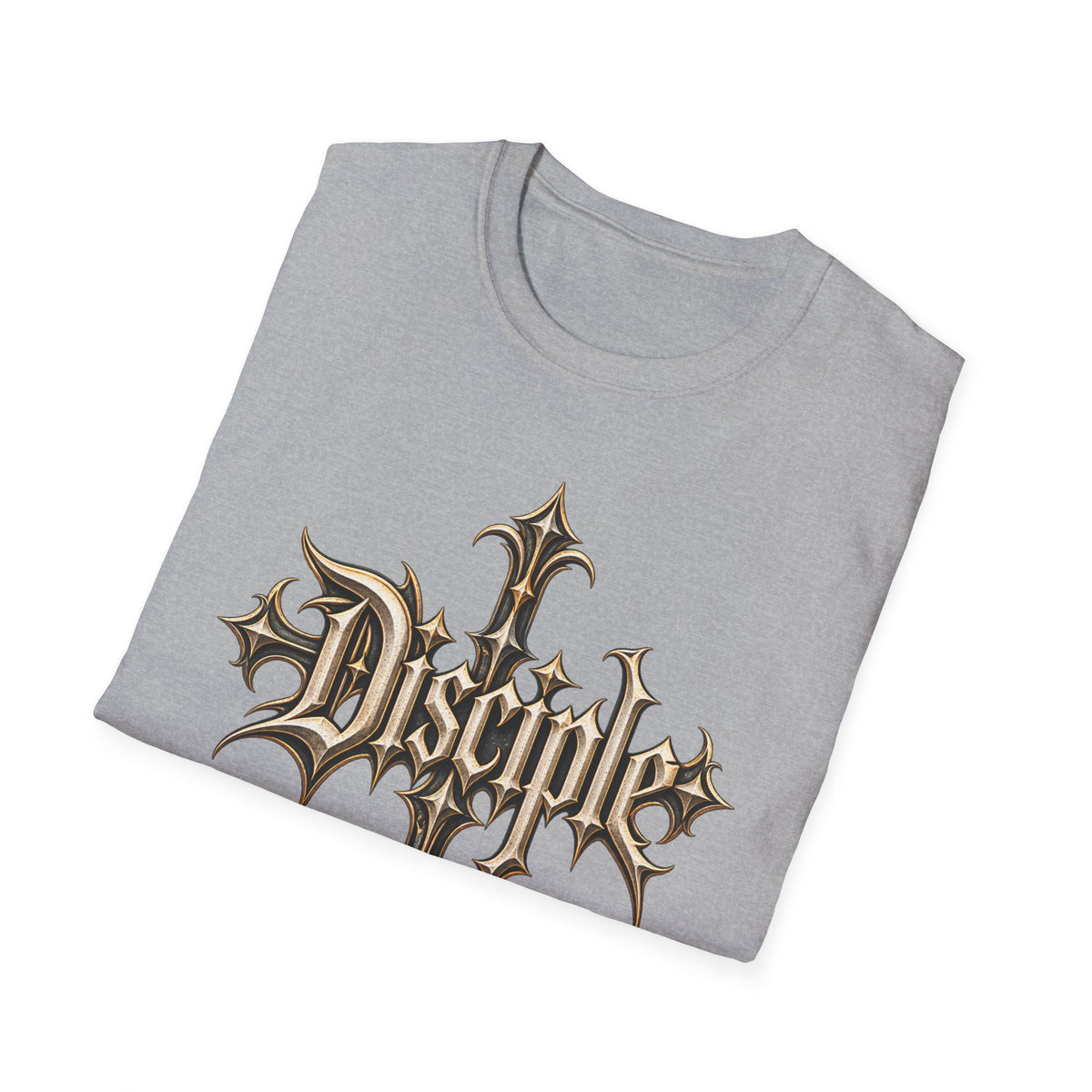 Disciple Cross T‑Shirt — Gothic Metal Religious Graphic Tee