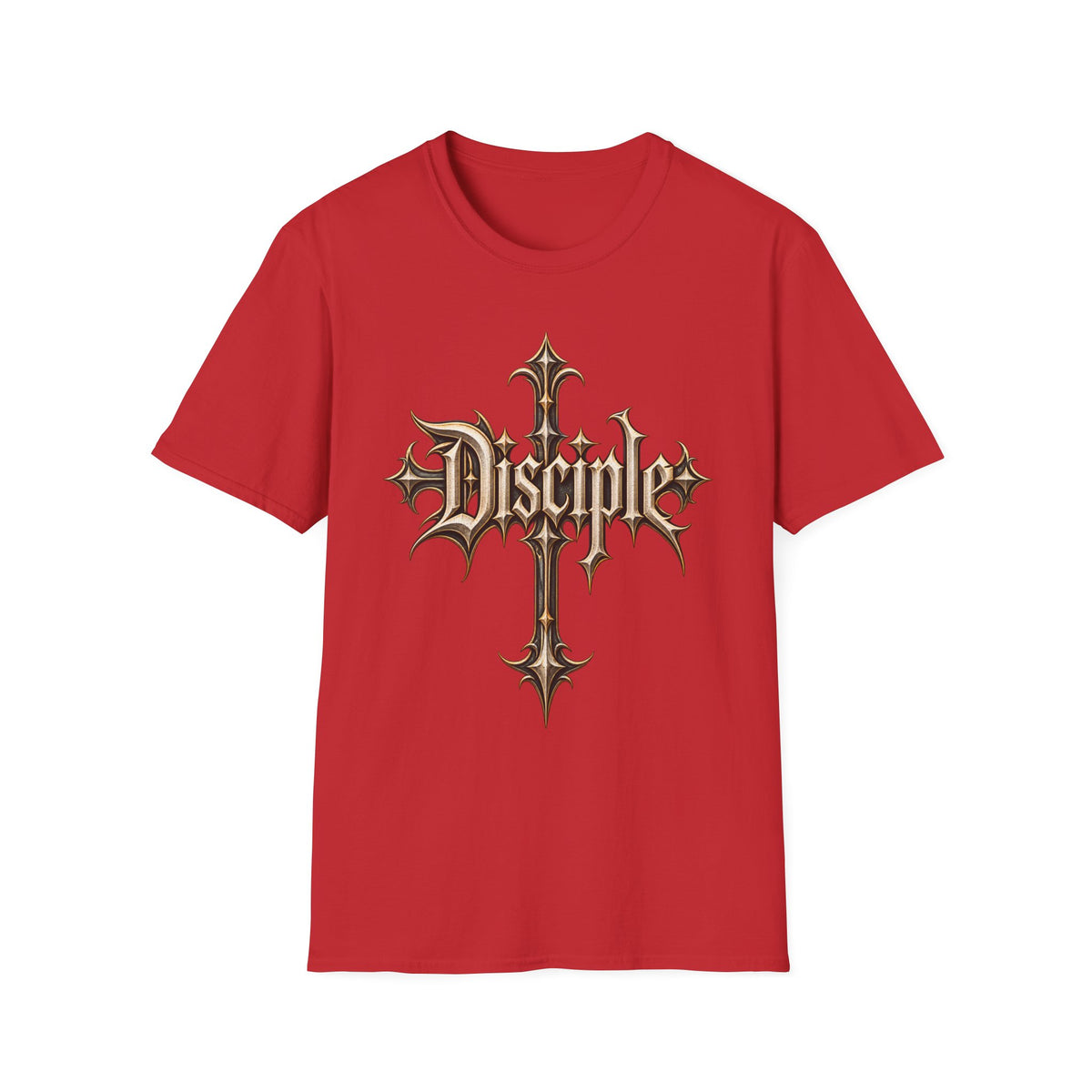 Disciple Cross T‑Shirt — Gothic Metal Religious Graphic Tee