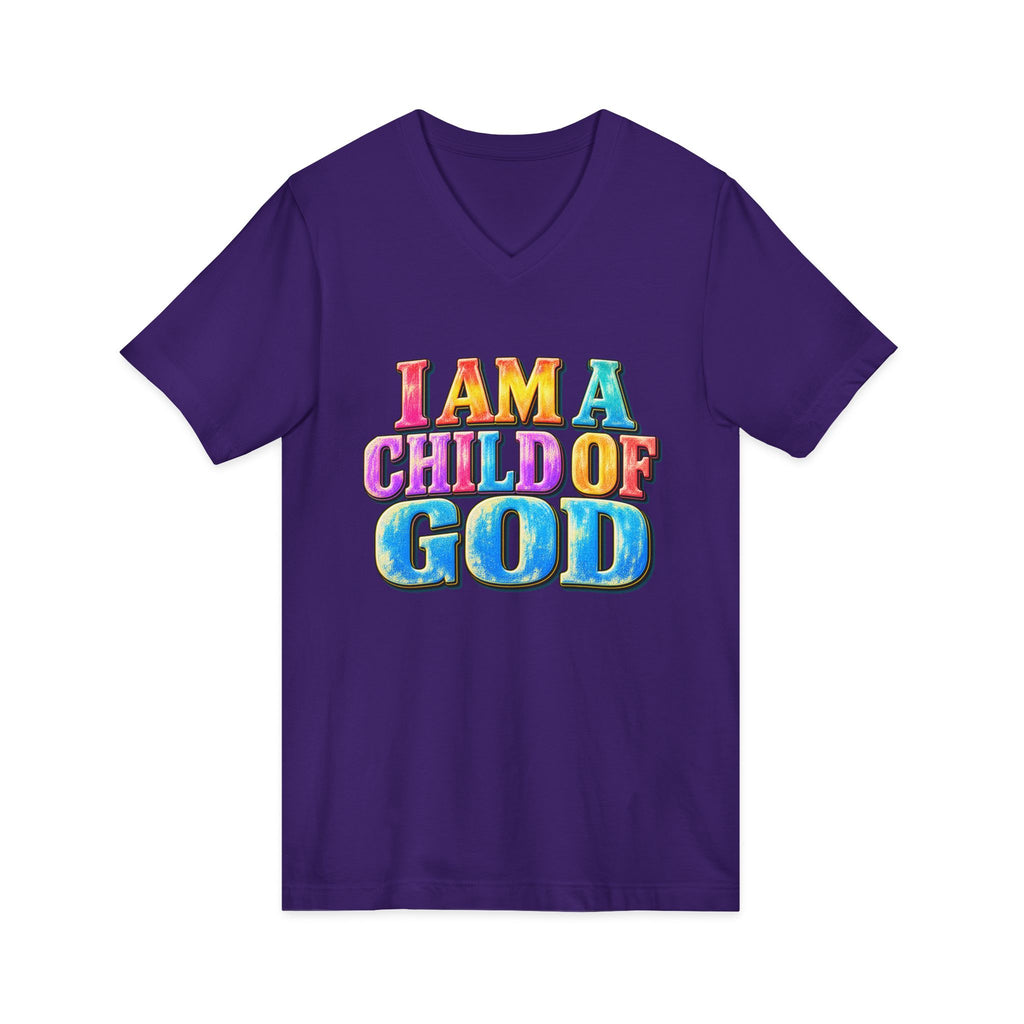 I Am a Child of God V-Neck T-Shirt