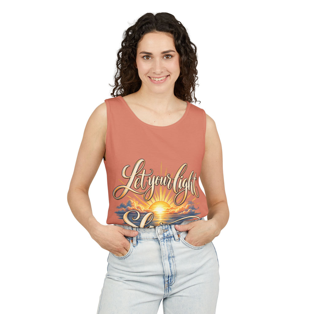 Let Your Light Shine Inspirational Sunset Tank Top