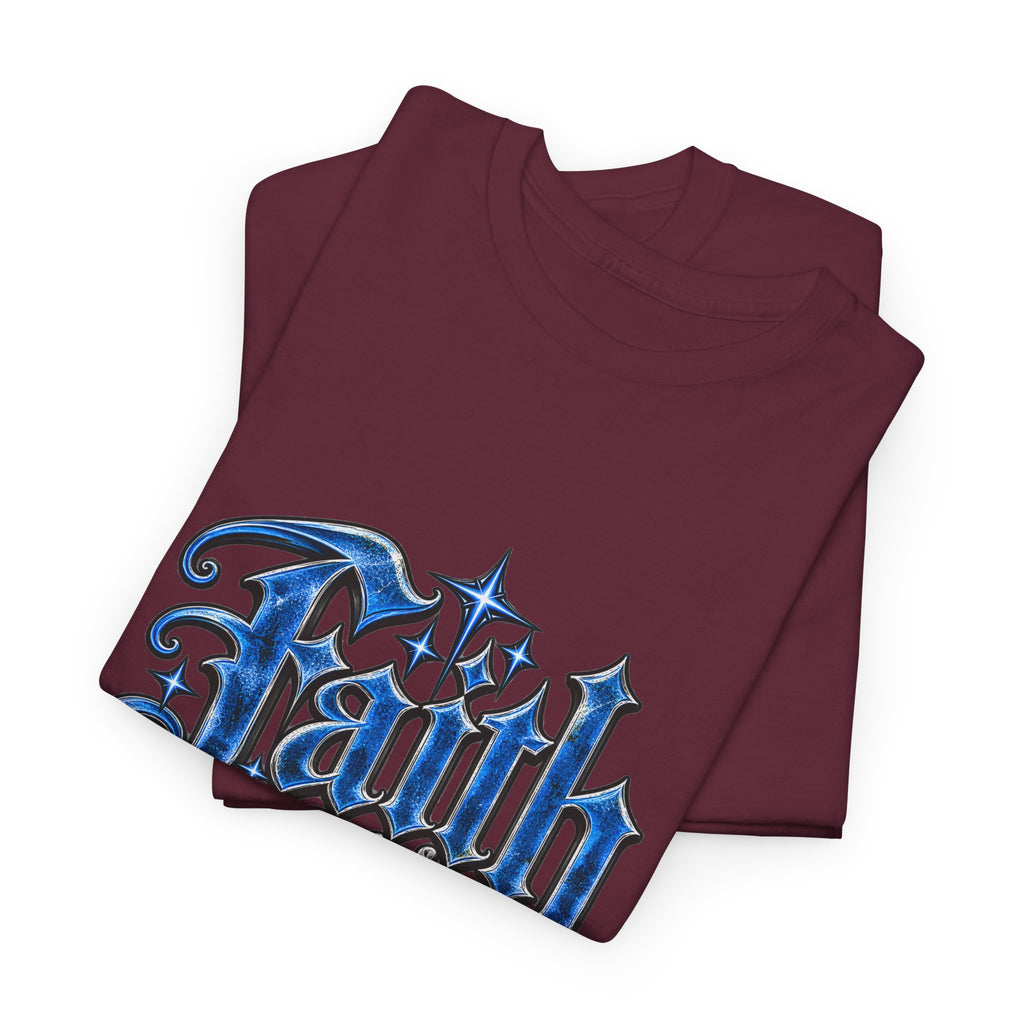 Faith Over Fear T-Shirt — Gothic Script Inspirational Tee