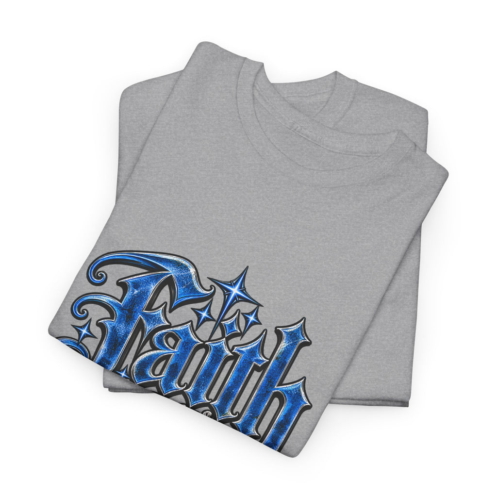 Faith Over Fear T-Shirt — Gothic Script Inspirational Tee