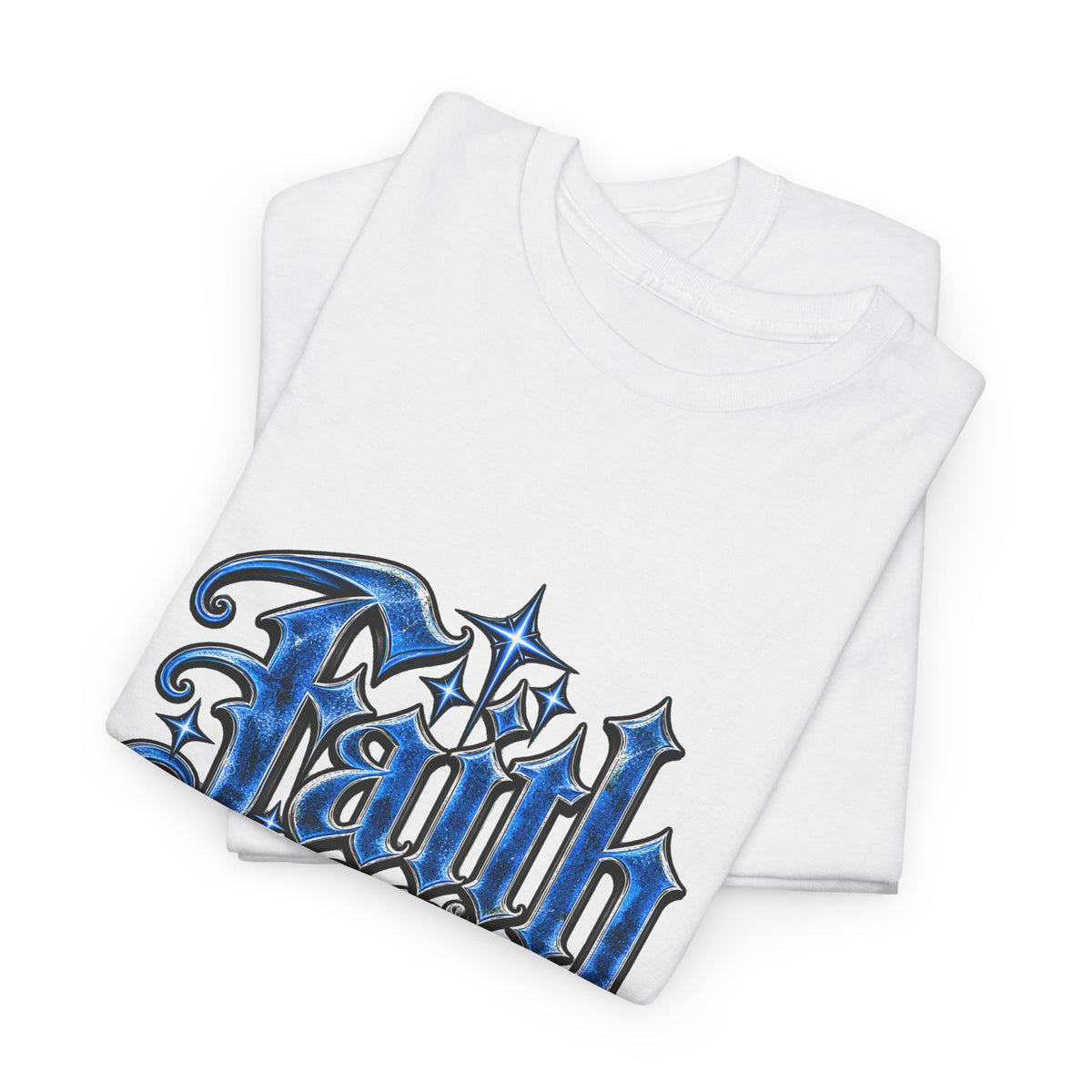 Faith Over Fear T-Shirt — Gothic Script Inspirational Tee