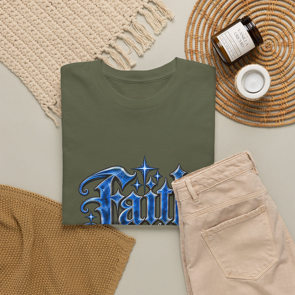Faith Over Fear T-Shirt — Gothic Script Inspirational Tee