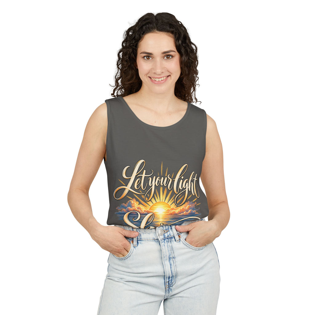 Let Your Light Shine Inspirational Sunset Tank Top