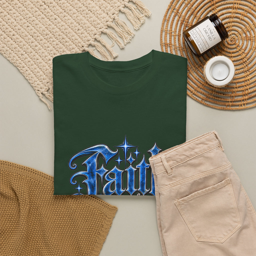 Faith Over Fear T-Shirt — Gothic Script Inspirational Tee