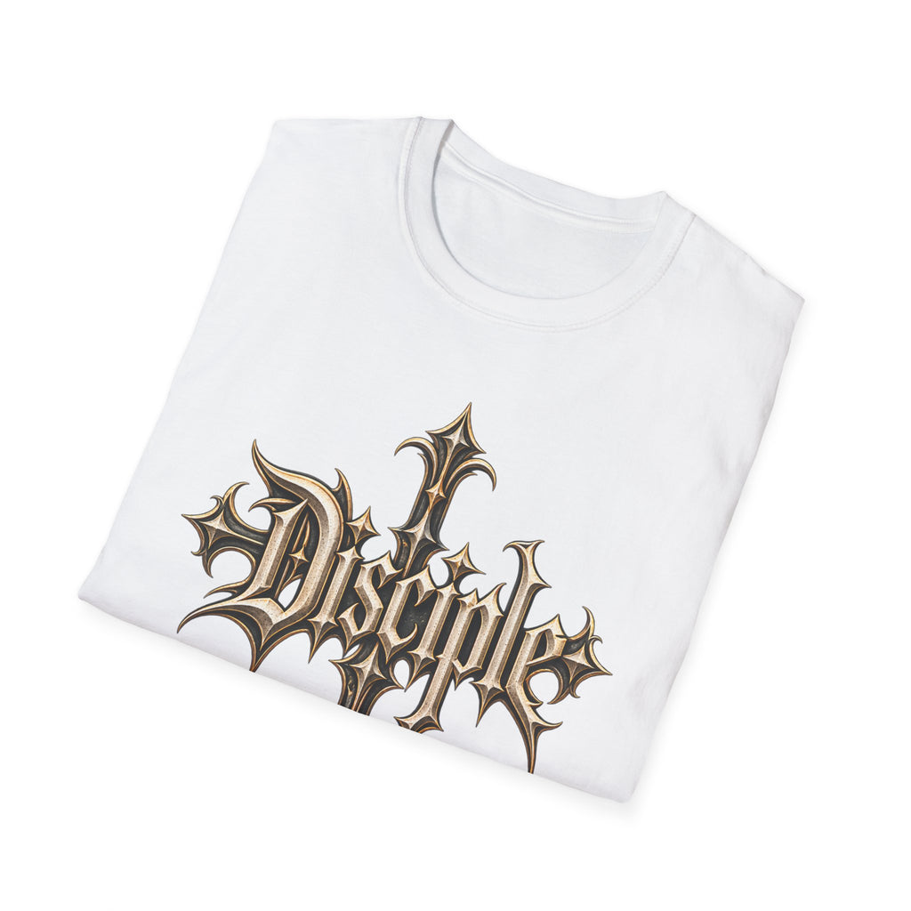 Disciple Cross T‑Shirt — Gothic Metal Religious Graphic Tee