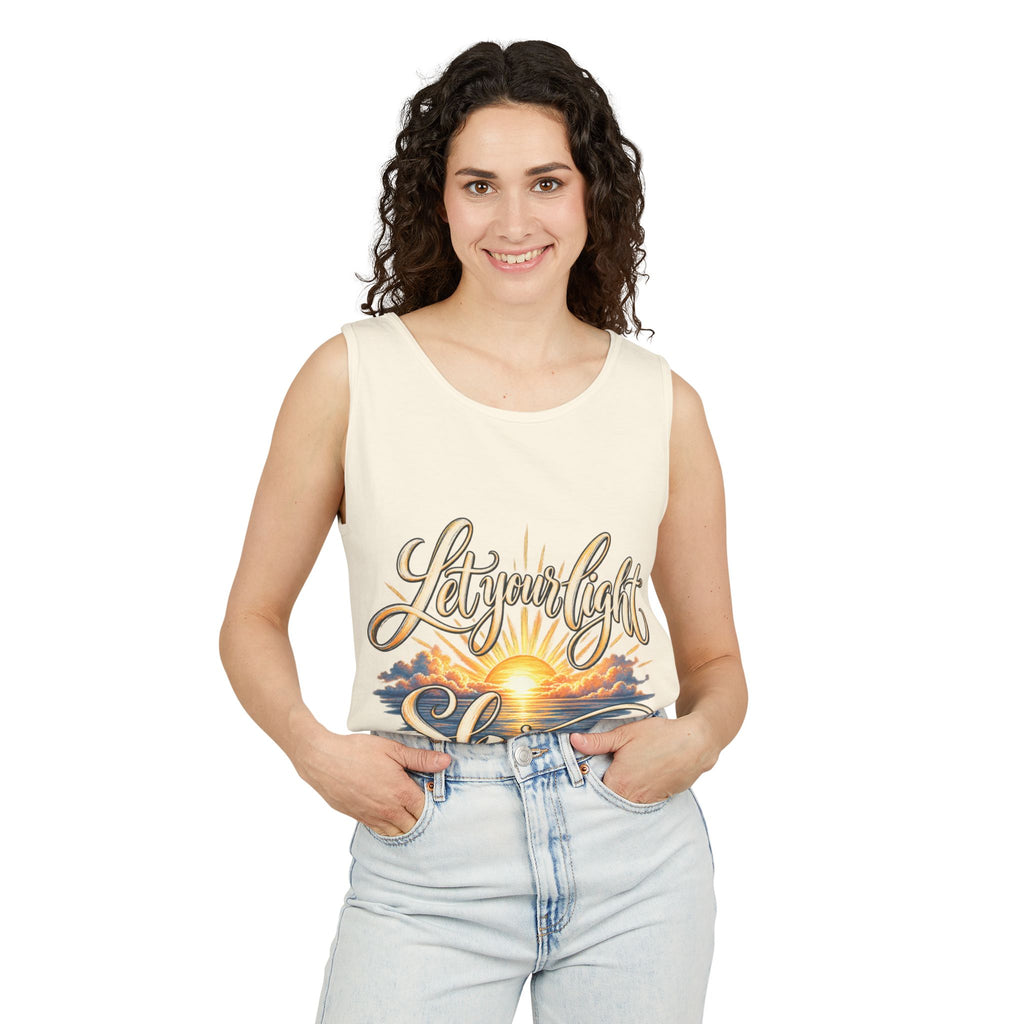Let Your Light Shine Inspirational Sunset Tank Top