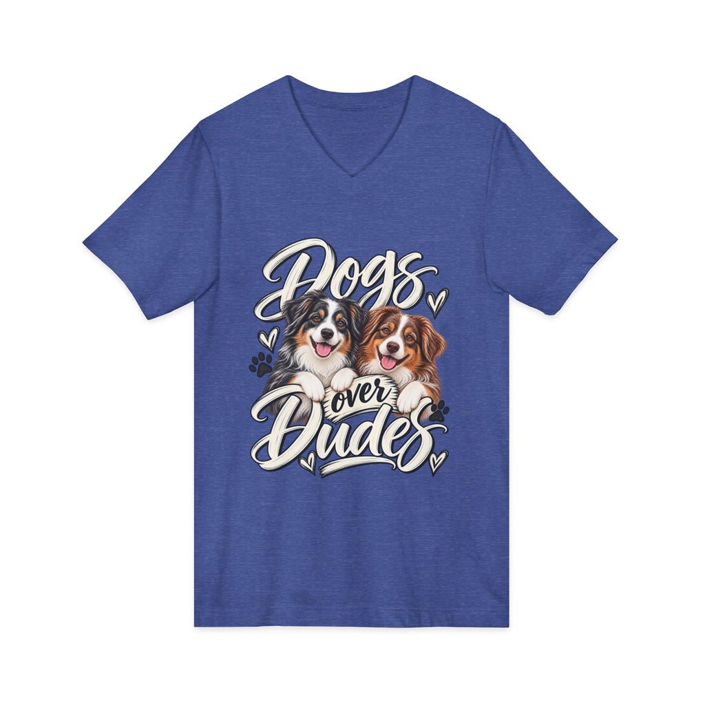 Dogs Over Dudes V-Neck Tee