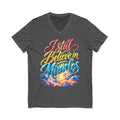 I Still Believe in Miracles Inspirational V-Neck T-Shirt