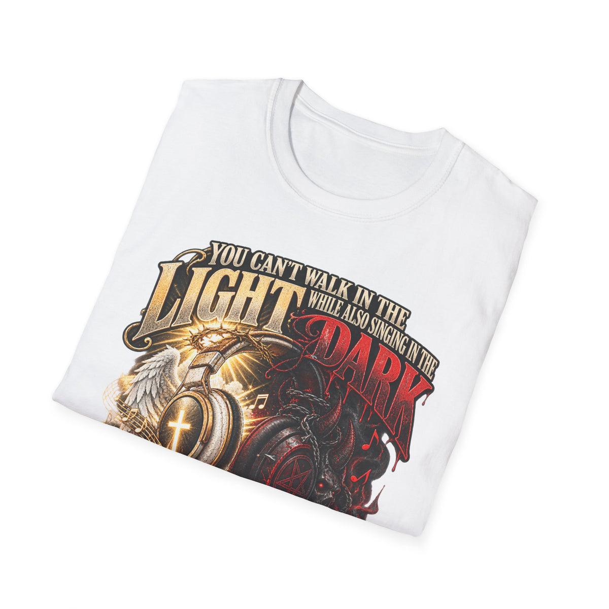 Choose Your Music Carefully Light vs Dark Graphic T-Shirt