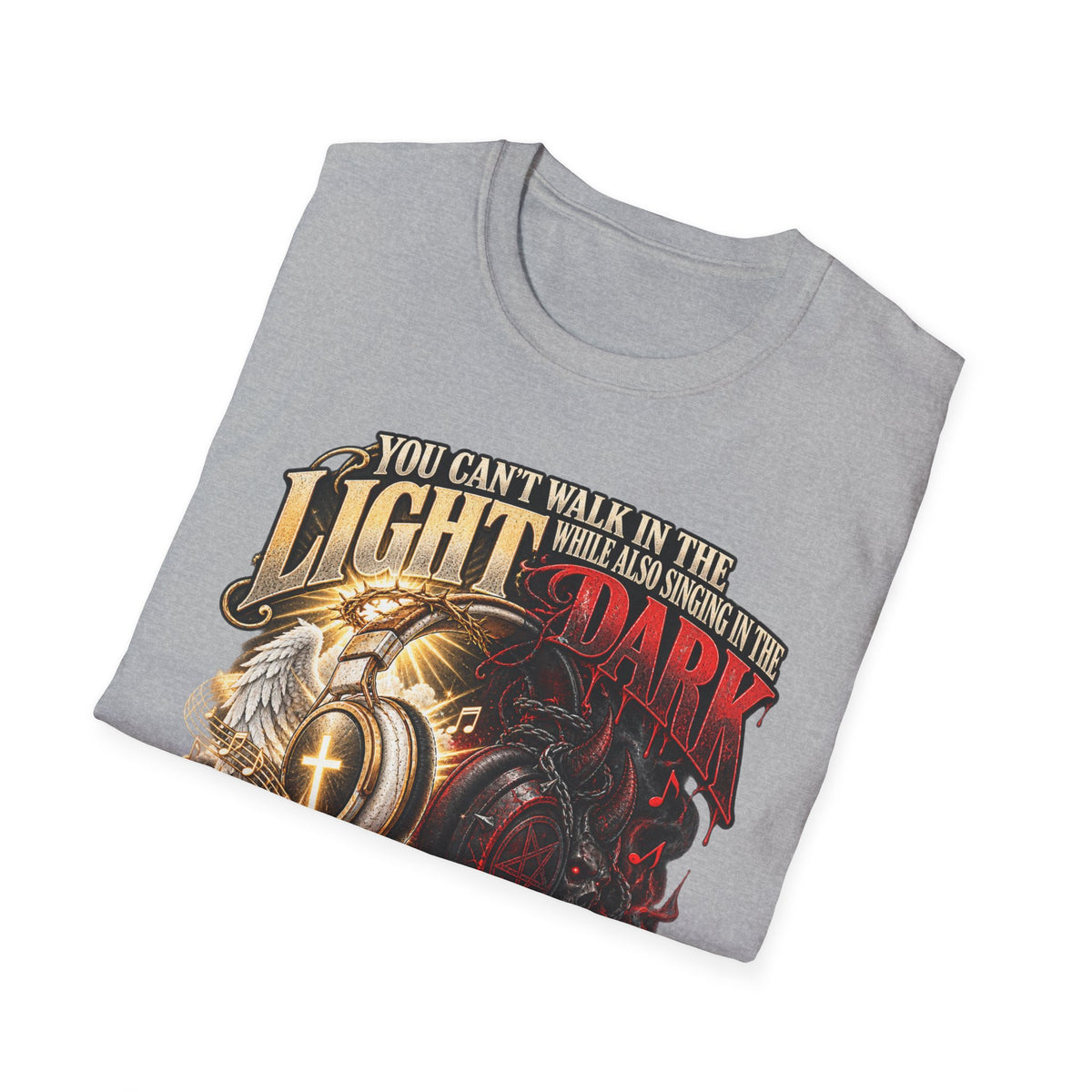 Choose Your Music Carefully Light vs Dark Graphic T-Shirt
