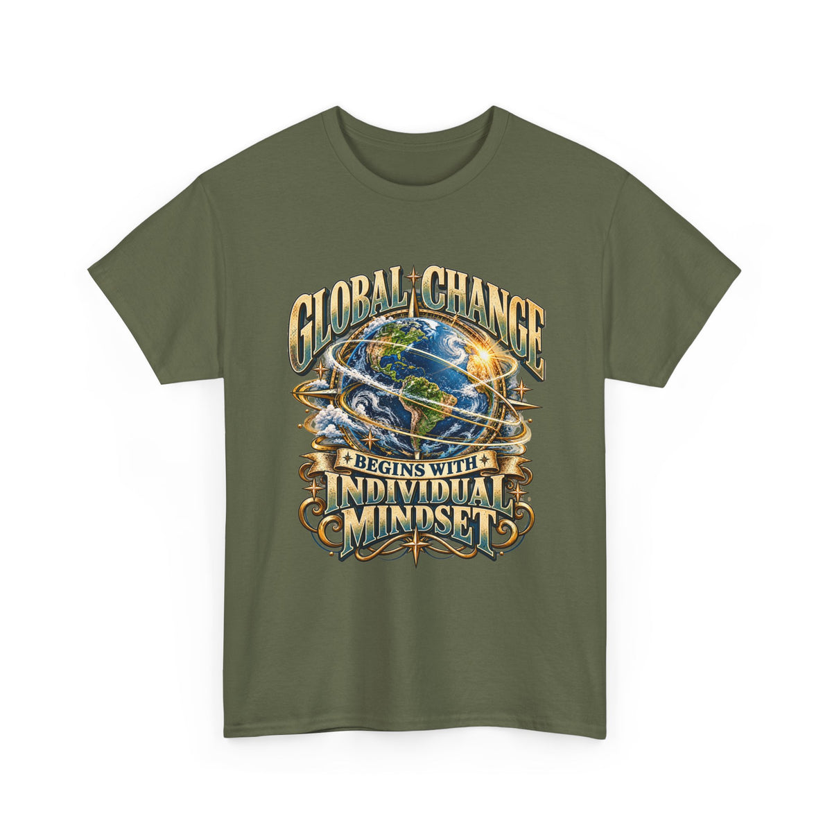 Global Change Begins with Individual Mindset Inspirational T-Shirt