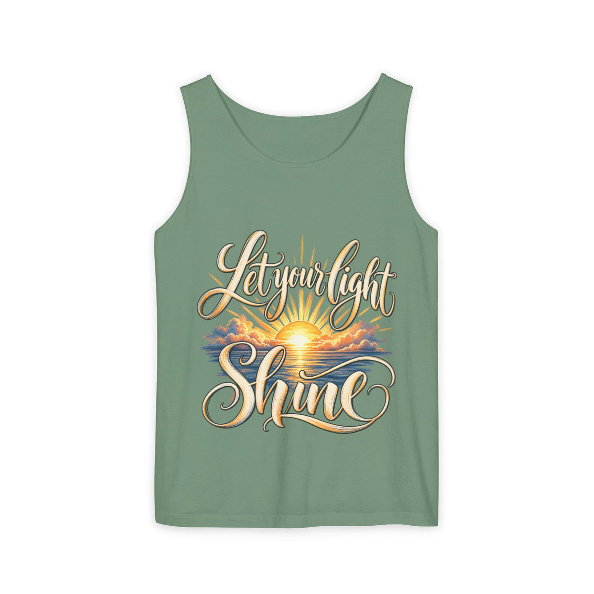 Let Your Light Shine Inspirational Sunset Tank Top