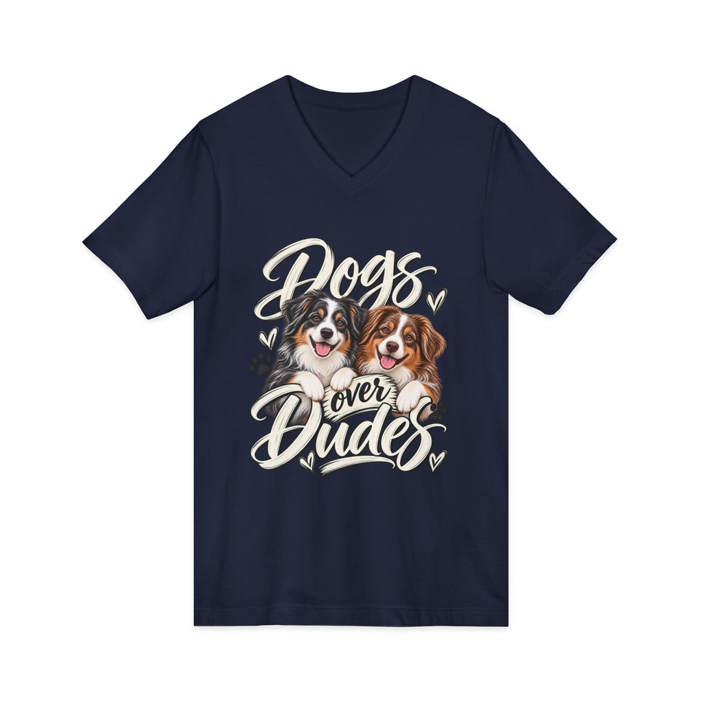 Dogs Over Dudes V-Neck Tee