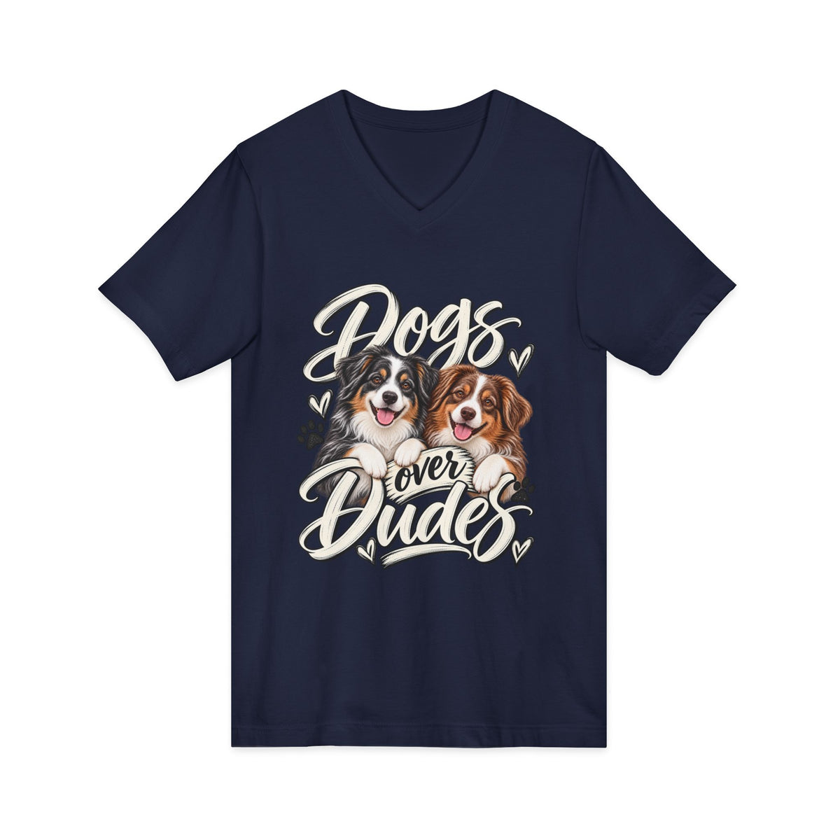 Dogs Over Dudes V-Neck Tee