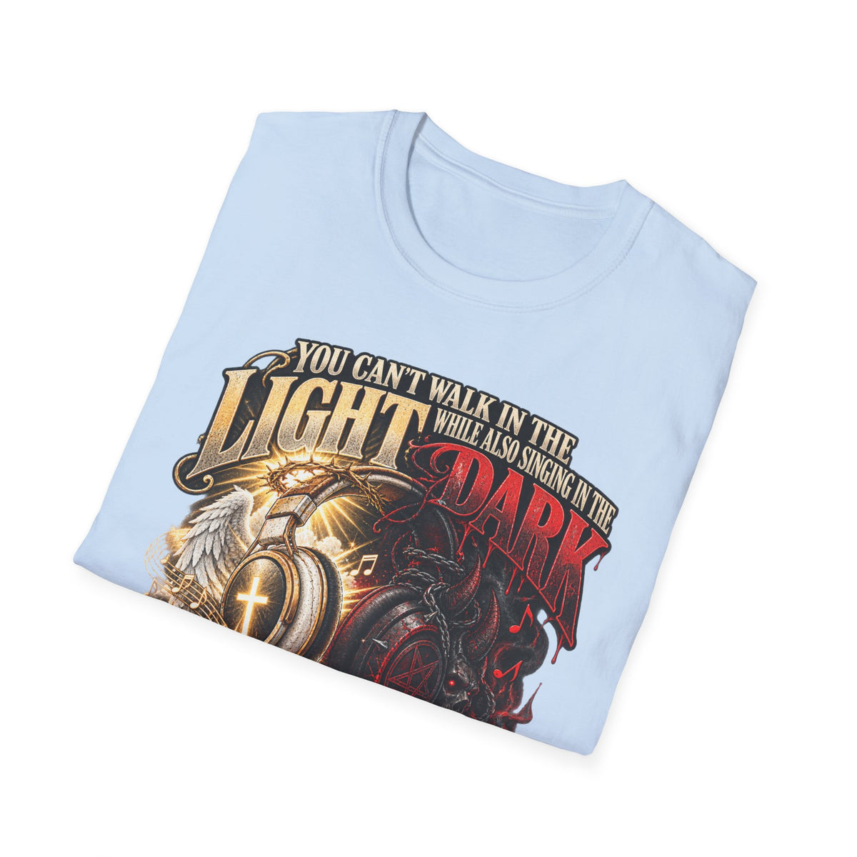Choose Your Music Carefully Light vs Dark Graphic T-Shirt