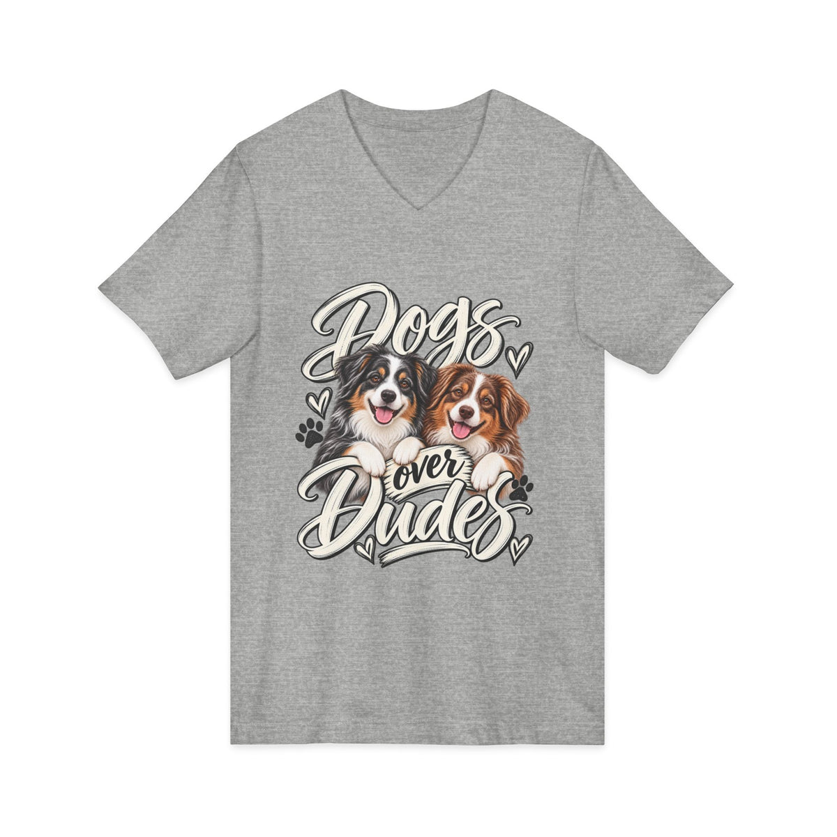 Dogs Over Dudes V-Neck Tee