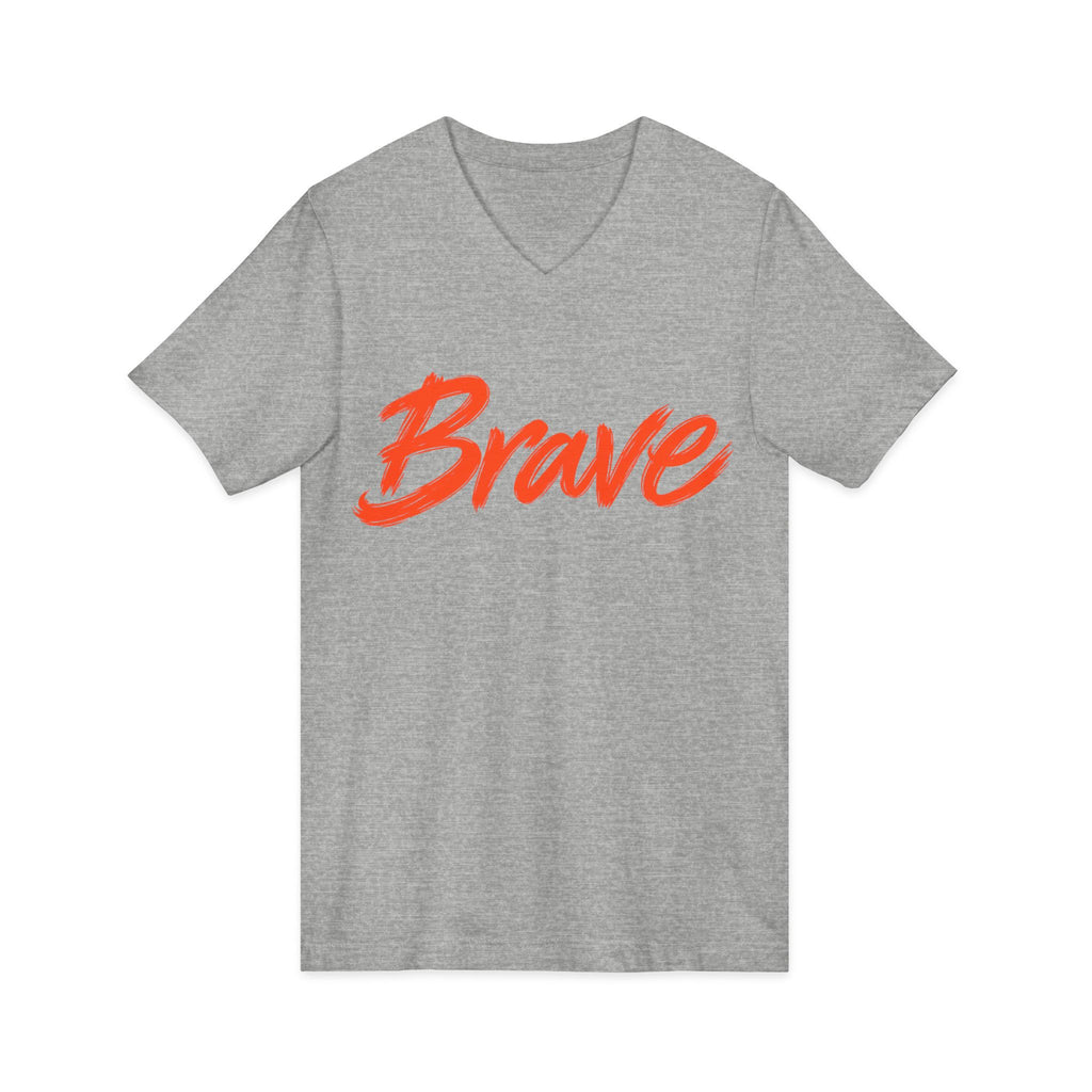 Brave Inspirational V-Neck T-Shirt