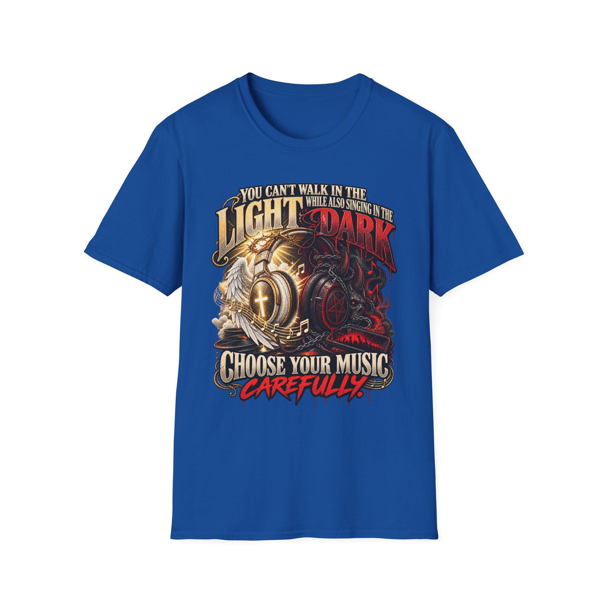 Choose Your Music Carefully Light vs Dark Graphic T-Shirt