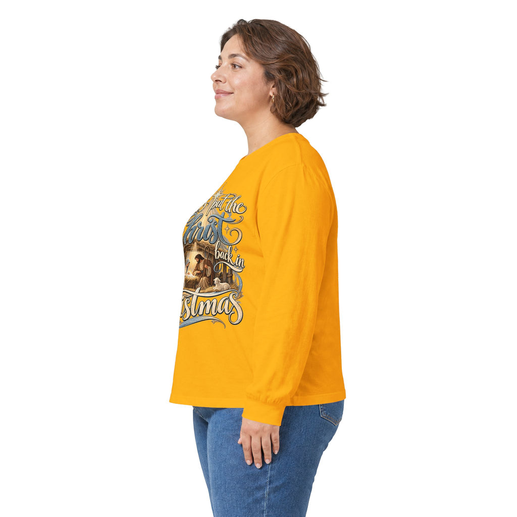 Let's put the Christ back in Christmas Long Sleeve Tee