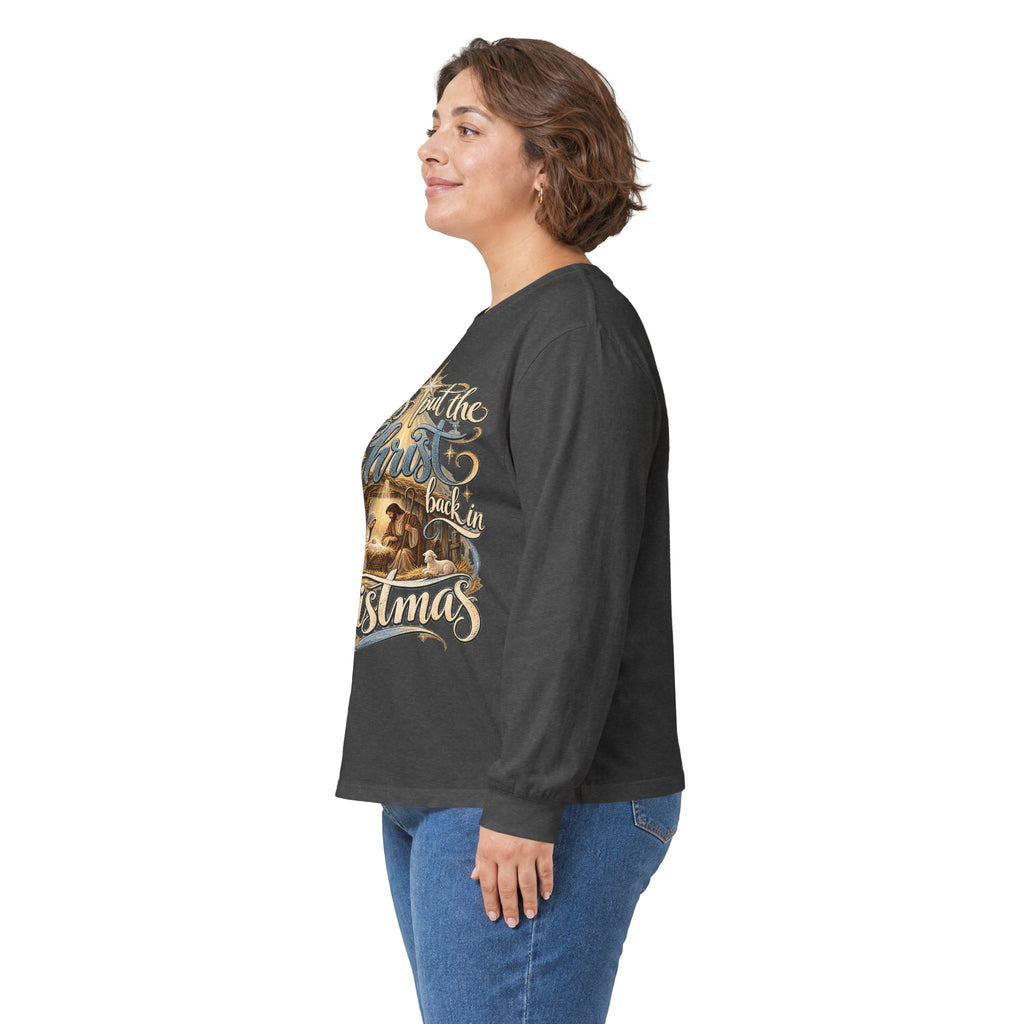 Let's put the Christ back in Christmas Long Sleeve Tee