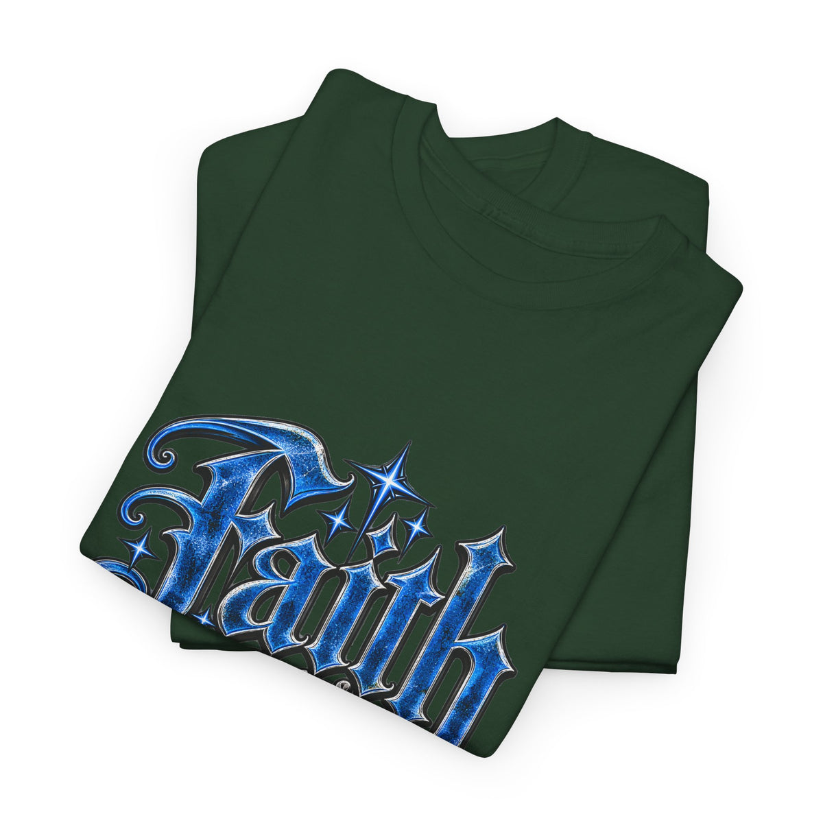 Faith Over Fear T-Shirt — Gothic Script Inspirational Tee