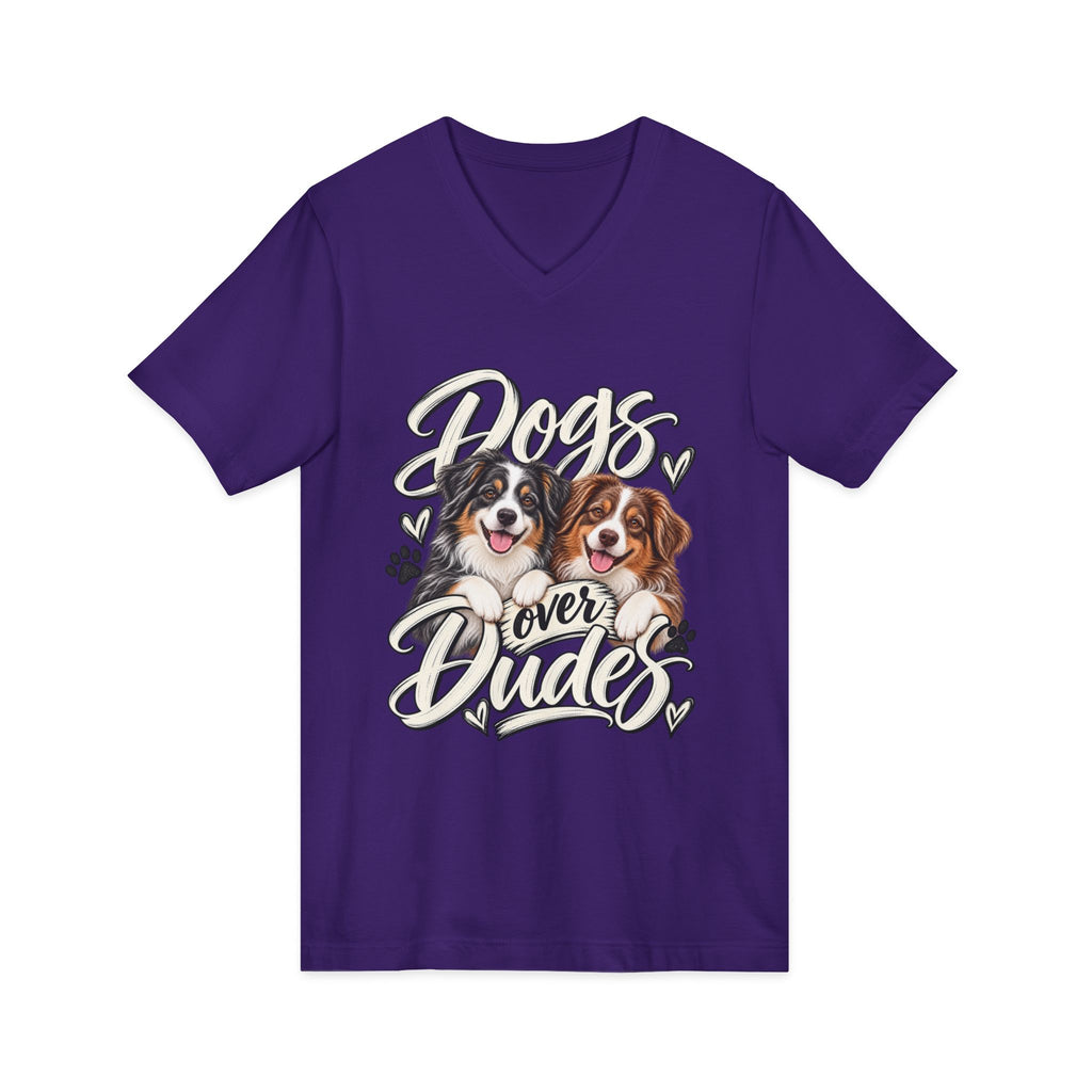Dogs Over Dudes V-Neck Tee